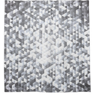 Silver Sequins: Glittering Mosaic Background Shower Curtain