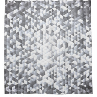 Silver Sequins: Glittering Mosaic Background Shower Curtain