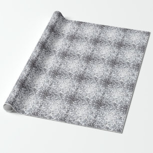 Silver Sequins: Glittering Mosaic Background Wrapping Paper