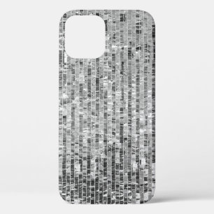 Silver sequins seamless pattern iPhone 12 case