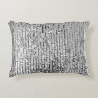 Silver sequins seamless pattern decorative cushion