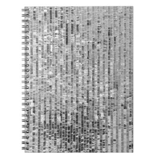 Silver sequins seamless pattern notebook