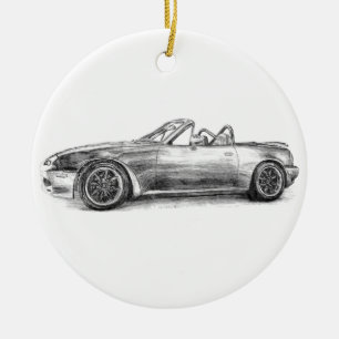 Silver Shadow MX5 Ceramic Tree Decoration
