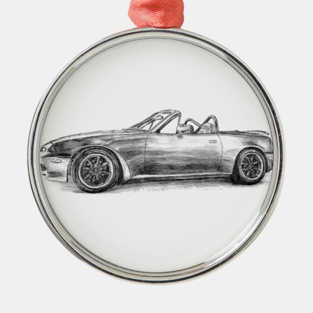 Silver Shadow MX5 Metal Ornament (Front)