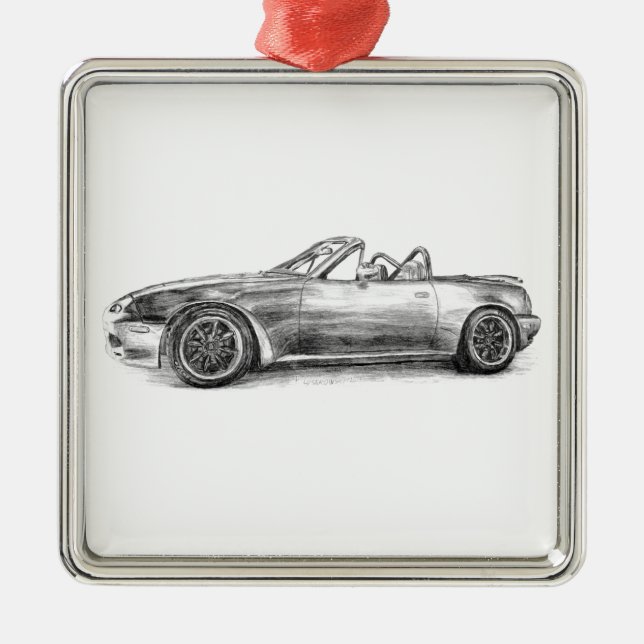 Silver Shadow MX5 Metal Tree Decoration (Front)