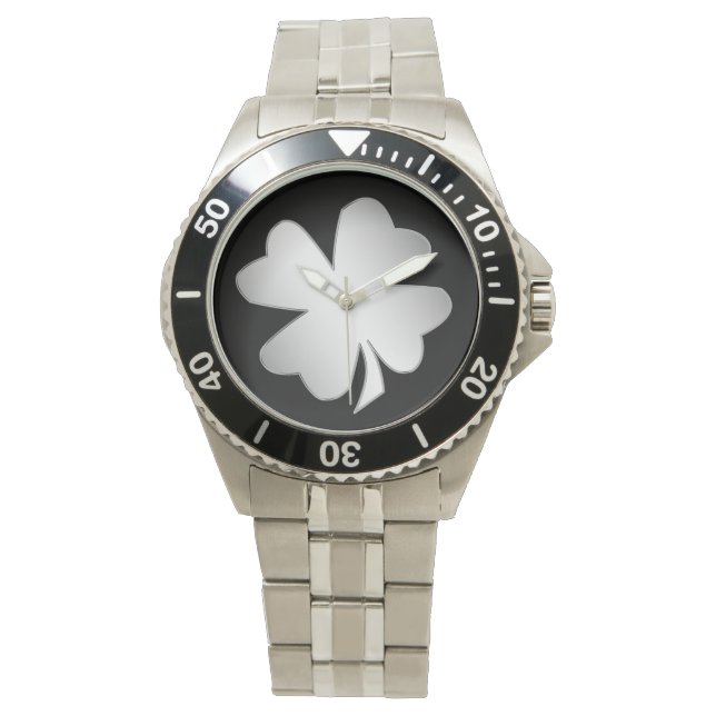 Silver Shamrock Watch (Front)