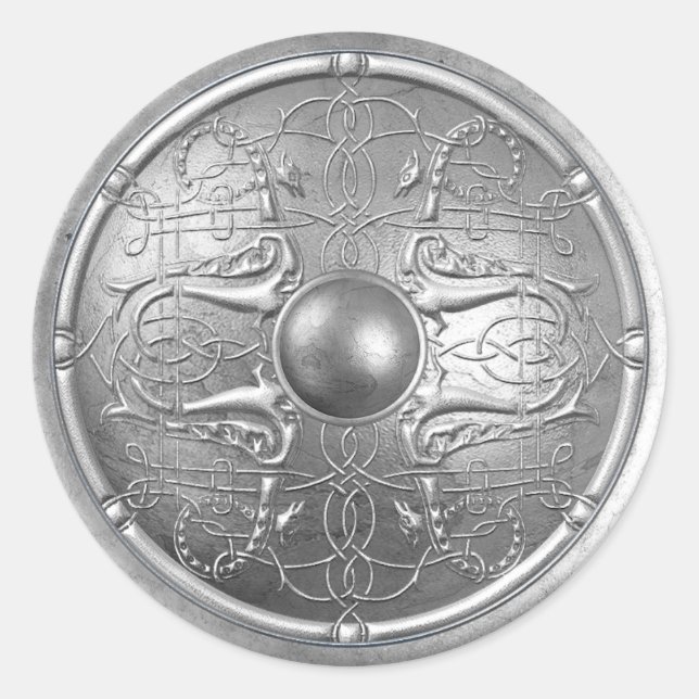 Silver Shield 16 Classic Round Sticker (Front)