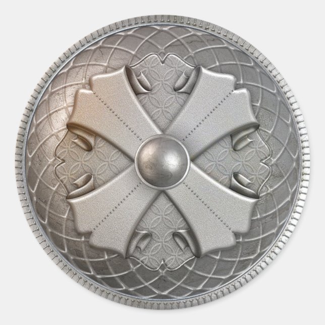 Silver Shield 2 Classic Round Sticker (Front)