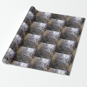 Silver Shield Triquetra Mediaeval Wrapping Paper