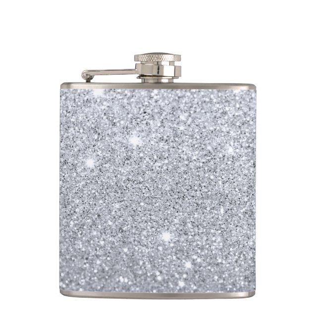 Silver Shimmer Flask (Front)