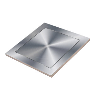 Silver Shiny Metallic Design Stainless Steel Look Ceramic Tile