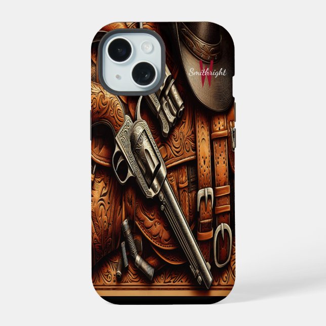 Silver Showdown iPhone 15 Case (Back)