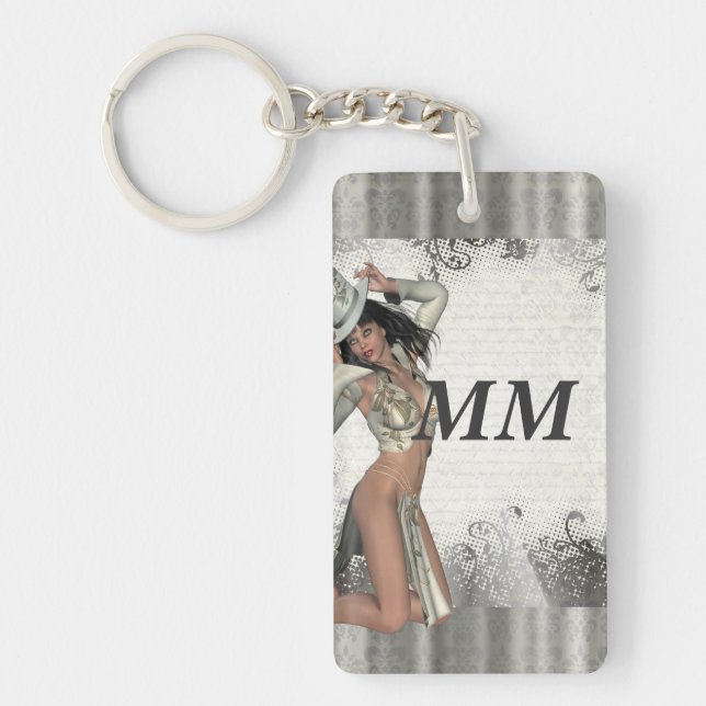 Silver showgirl key ring (Front)