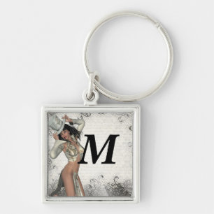 Silver showgirl key ring