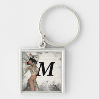 Silver showgirl key ring