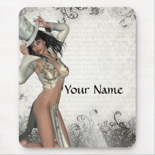 Silver showgirl mouse pad