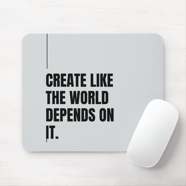 Silver Silk, Black Typography Artists Powerful  Mouse Pad (With Mouse)