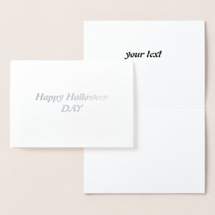 SILVER SIMPLE MINIMAL TEXT happy birth day CARD