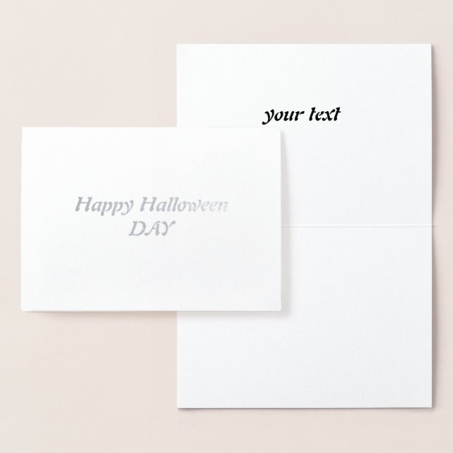 SILVER SIMPLE MINIMAL TEXT  happy birth day CARD (Display)