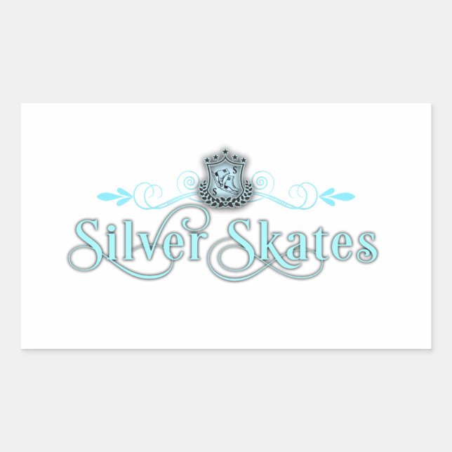 Silver Skates Sticker rectangle (Front)