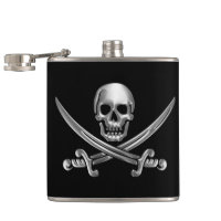 Silver Skull and Crossed Swords