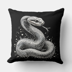 Silver snake cushion