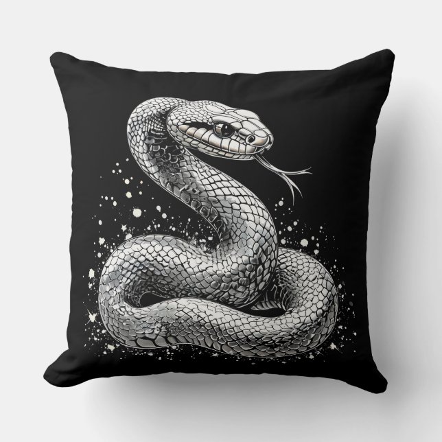 Silver snake cushion (Front)