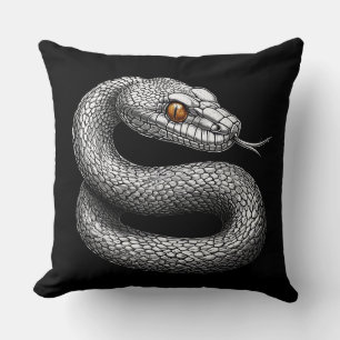 Silver snake cushion