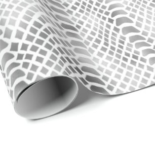 Silver Snake Print  Wrapping Paper
