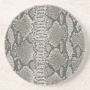 Silver Snake Skin Coaster