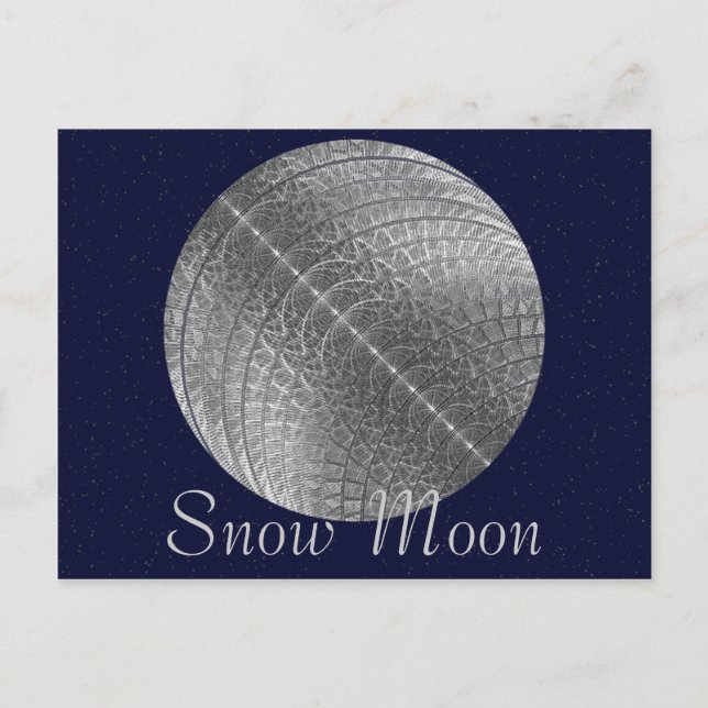 Silver Snow Moon Postcard (Front)