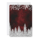 Silver snow pine red Christmas winter wedding