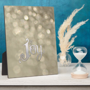 Silver Snowdust - Joy Plaque