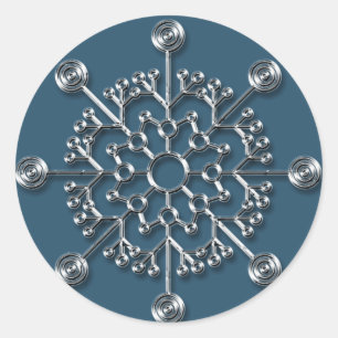 Silver Snowflake 5 - Holiday  stickers