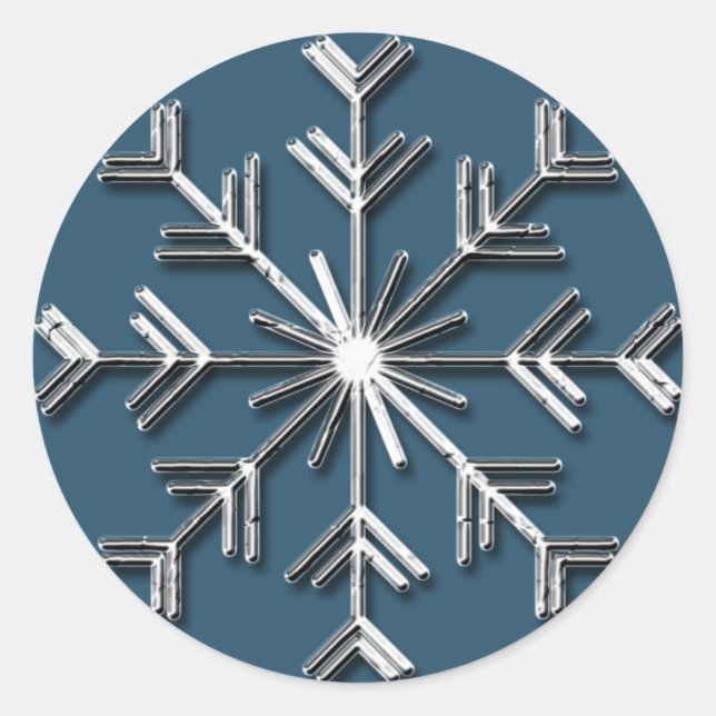 Silver Snowflake 6 - Holiday  stickers (Front)