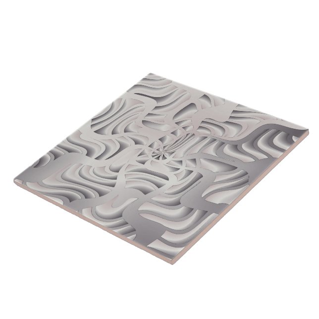 silver snowflake ceramic tile (Side)