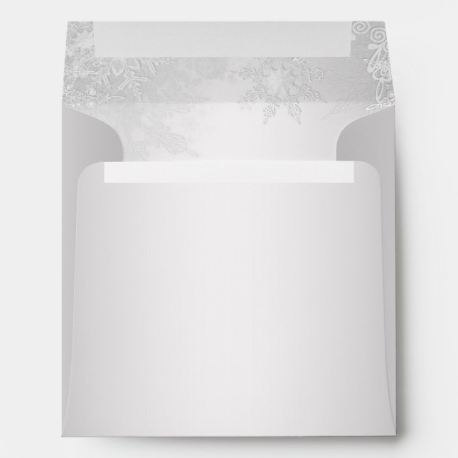 Silver Snowflake Christmas Envelopes (Back (Bottom))