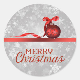 Silver Snowflake Christmas Sticker
