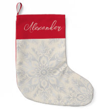 Silver Snowflake Custom Name 