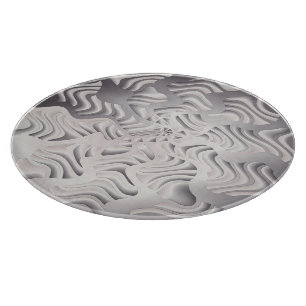 silver snowflake cutting board