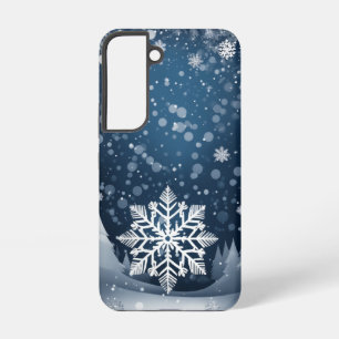 Silver Snowflake Elegance Samsung Galaxy Case