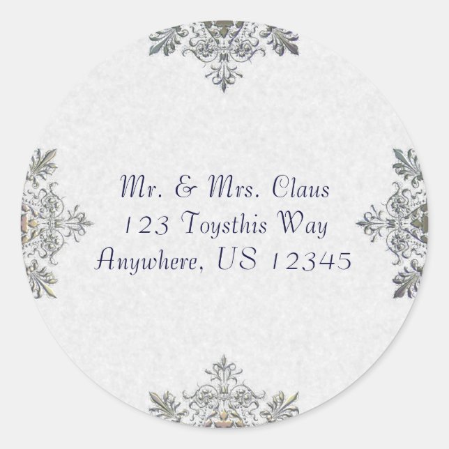 Silver Snowflake Envelope Seal (Front)