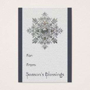 Silver Snowflake Gift Tag