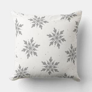 Silver Snowflake/Gold Ornament Pillow