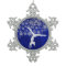 Silver Snowflake Gymnast on Blue