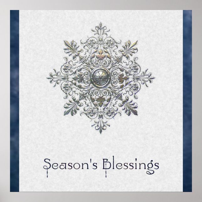 Silver Snowflake Poster (Front)