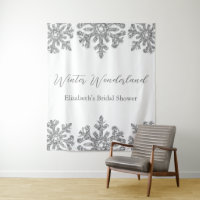 Silver Snowflake Winter Bridal Shower