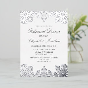 Silver Snowflake Winter Rehearsal Dinner