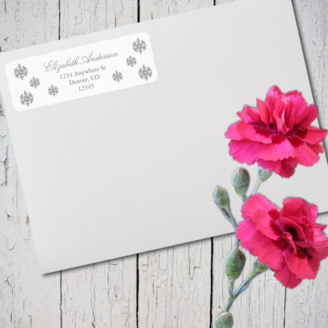 Silver Snowflake Winter Return Address Label (Creator Uploaded)
