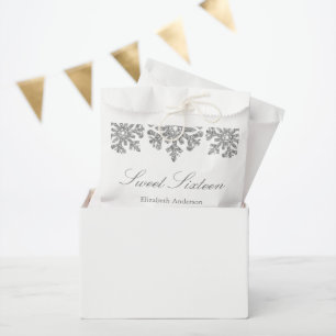 Silver Snowflake Winter Sweet 16 Favour Bag